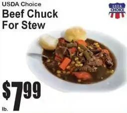Super Fresh Usda choice beef chuck for stew offer