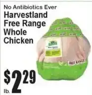 Super Fresh Harvestland free range whole chicken offer