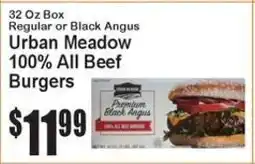 Super Fresh Urban Meadow 100% All Beef Burgers offer