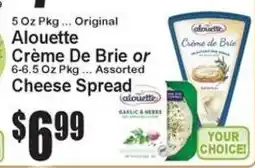 Super Fresh Alouette Crème De Brie or Assorted Cheese Spread offer