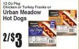 Super Fresh Urban Meadow Hot Dogs offer