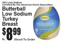 Super Fresh Butterball low sodium turkey breast offer