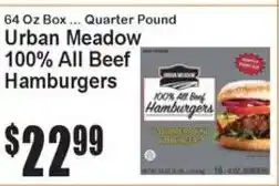 Super Fresh Urban Meadow 100% All Beef Hamburgers offer