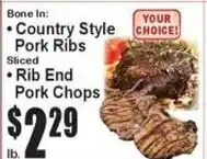 Super Fresh Country Style Pork Ribs, Rib End Pork Chops offer