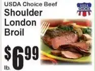 Super Fresh Usda Choice Beef Shoulder London Broil offer
