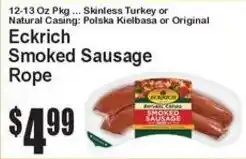 Super Fresh Eckrich Smoked Sausage Rope offer