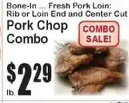 Super Fresh Bone-In Fresh Pork Loin Rib or Loin End and Center Cut Pork Chop Combo offer