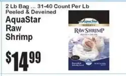 Super Fresh AquaStar raw shrimp offer