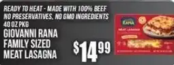 Super Fresh Giovanni Rana family sized meat lasagna offer