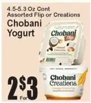 Super Fresh Chobani Yogurt offer