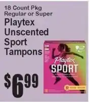 Super Fresh Playtex unscented sport tampons offer