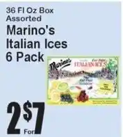 Super Fresh Marino's Italian Ices offer