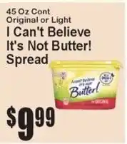 Super Fresh I Can't Believe It's Not Butter! Spread offer