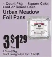 Super Fresh Urban Meadow Foil Pans offer