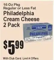 Super Fresh Philadelphia cream cheese offer