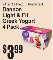 Super Fresh Dannon light & fit greek yogurt offer