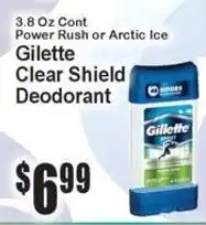 Super Fresh Gillette Clear Shield Deodorant offer