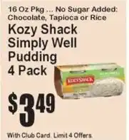 Super Fresh Kozy Shack Simply Well Pudding offer