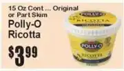 Super Fresh Polly-O Ricotta offer