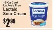Super Fresh Lactaid sour cream offer