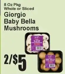 Super Fresh Giorgio baby bella mushrooms offer