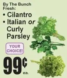 Super Fresh By The Bunch Fresh: Cilantro, Italian or Curly Parsley offer