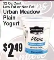 Super Fresh Urban Meadow plain yogurt offer