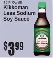 Super Fresh Kikkoman Less Sodium Soy Sauce offer