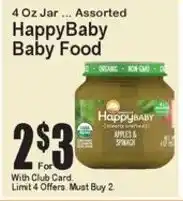Super Fresh HappyBaby Baby Food offer