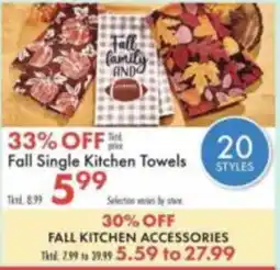 Boscov's Fall Single Kitchen Towels offer
