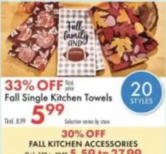 Fall Single Kitchen Towels