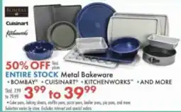 Boscov's Bombay Cuisinart Kitchenworks metal bakeware offer