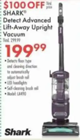 Boscov's Shark detect advanced lift-away upright vacuum offer