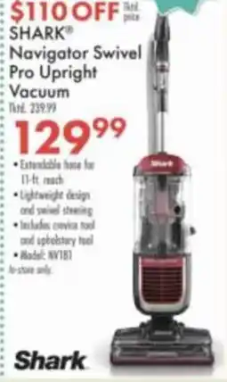 Boscov's Shark navigator swivel pro upright vacuum offer