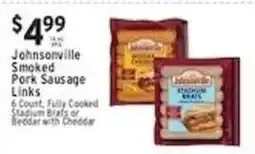 Met Foodmarkets Johnsonville smoked pork sausage links offer