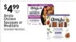 Met Foodmarkets Amylu Chicken Sausages or Meatballs offer