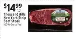 Met Foodmarkets Thousand Hills New York Strip Beef Steak offer