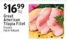 Met Foodmarkets Great American Tilapia Fillet offer