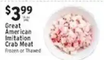 Met Foodmarkets Great American Imitation Crab Meat offer
