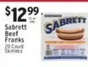 Met Foodmarkets Sabrett beef franks offer