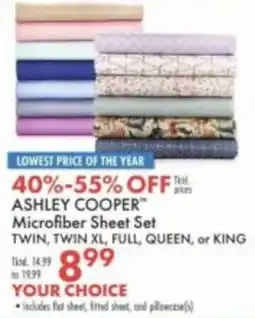 Boscov's Ashley Cooper Microfiber Sheet Set offer