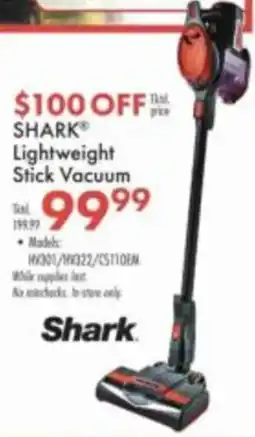 Boscov's Shark lightweight stick vacuum offer