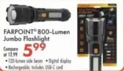 Boscov's Farpoint 800-Lumen Jumbo Flashlight offer