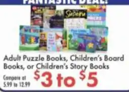 Boscov's Adult Puzzle Books, Children's Board Books, or Children's Story Books offer