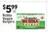 Met Foodmarkets Bubba Veggie Burgers offer