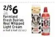 Met Foodmarkets Farmland Fresh Dairies Real Whipped Light Cream offer