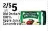 Met Foodmarkets Old Orchard Apple Juice Concentrate offer