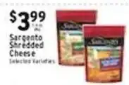 Met Foodmarkets Sargento Shredded Cheese offer
