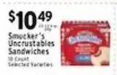 Met Foodmarkets Smucker's Uncrustables Sandwiches offer