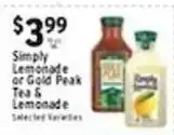 Met Foodmarkets Simply Lemonade or Gold Peak Tea & Lemonade offer